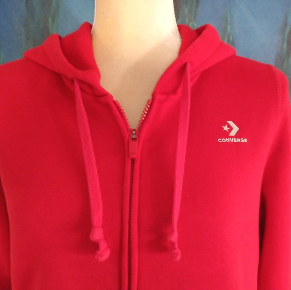 Converse Other - ❤️CONVERSE HOODIE ZIP UP RED LOGO SIZE MEDIUMM